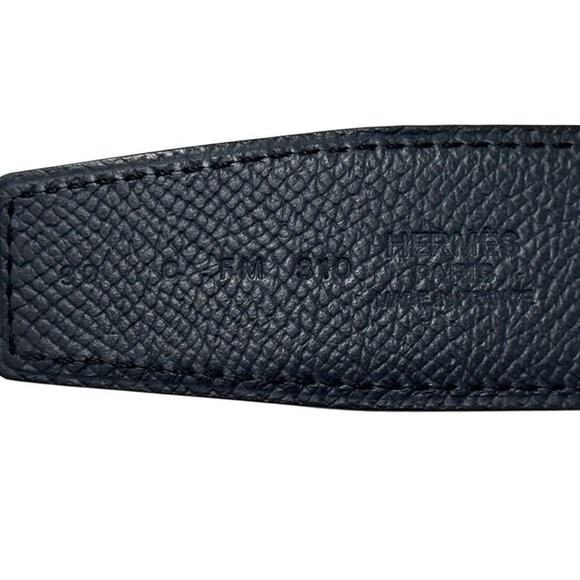 Hermes Belt Street H Leather Navy Gray Reversible main image 6